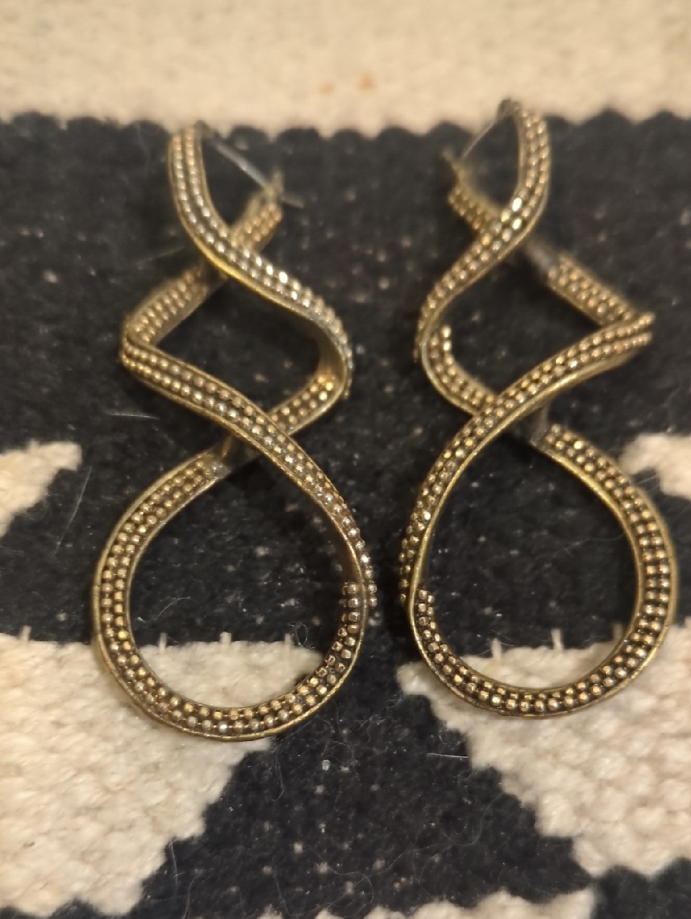 Lia Sophia Antique Gold Twisted Loop Earrings
